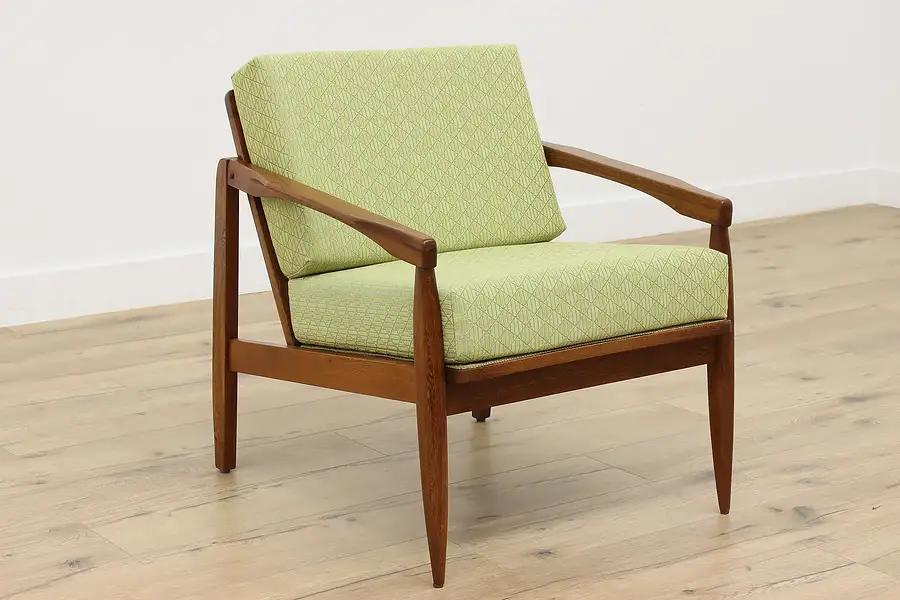 Main image of Midcentury Modern Vintage Danish Teak Chair, New Upholstery