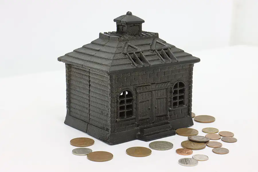 Main image of Victorian Antique Cast Iron Bank Coin Bank