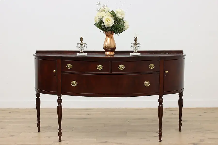 Main image of Georgian Antique Mahogany Sideboard, Buffet, or Bar Cabinet