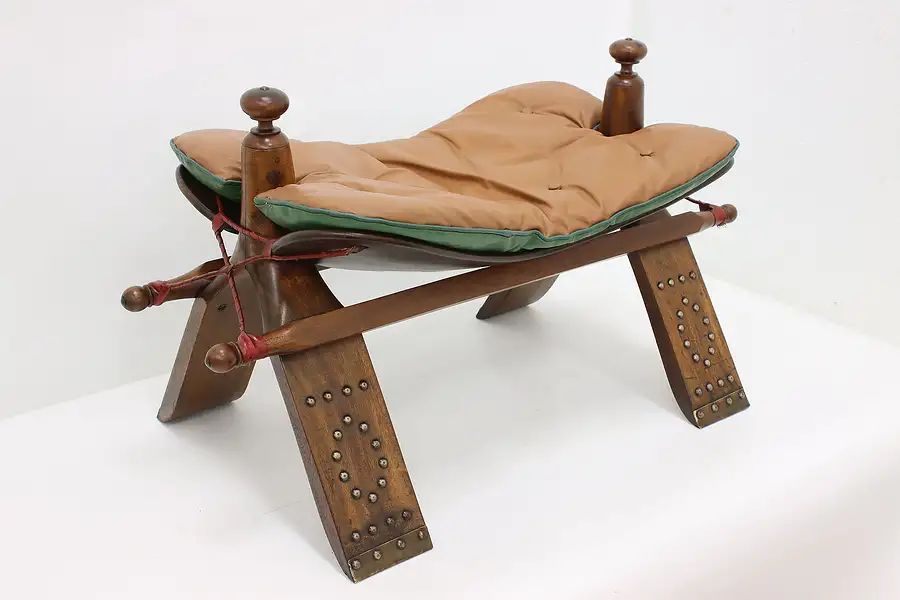 Main image of Camel Saddle Bench or Stool, Hayat Vintage Pakistan