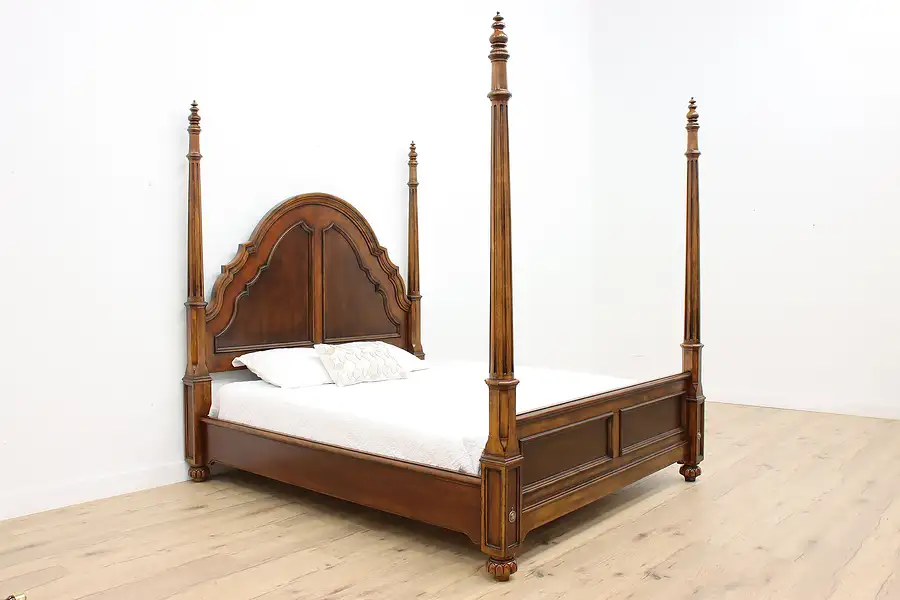 Main image of Georgian Style Vintage Four Poster California King Bed Ethan