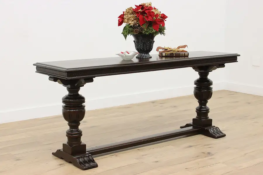 Main image of Tudor Antique Walnut Sofa Table Hall Console, Thompson