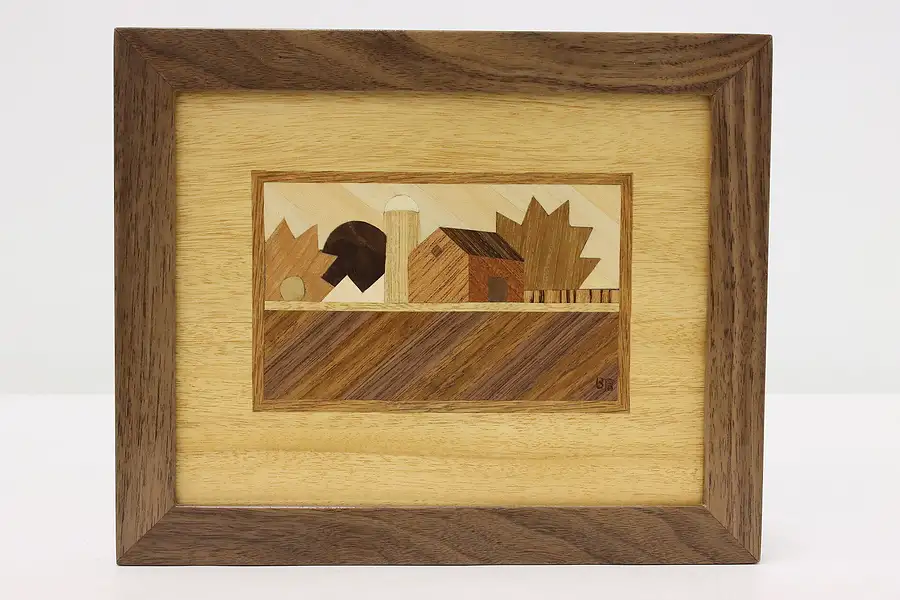 Main image of Little Farm Original Marquetry Wall Plaque Bodden 9.5"