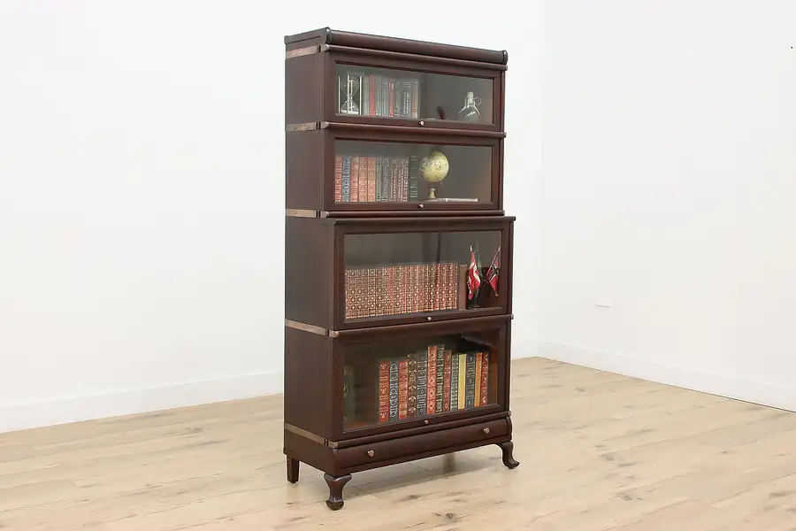 Main image of Macey Antique Stacking Mahogany Bookcase or Bath Cabinet