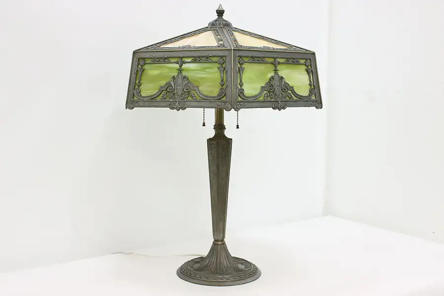 Main image of Stained Glass Antique Office or Library Desk Lamp