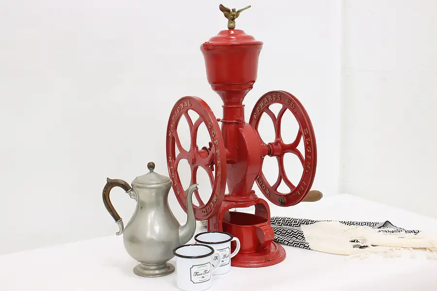 Main image of Farmhouse Antique Cast Iron Coffee Mill Grinder, Elgin