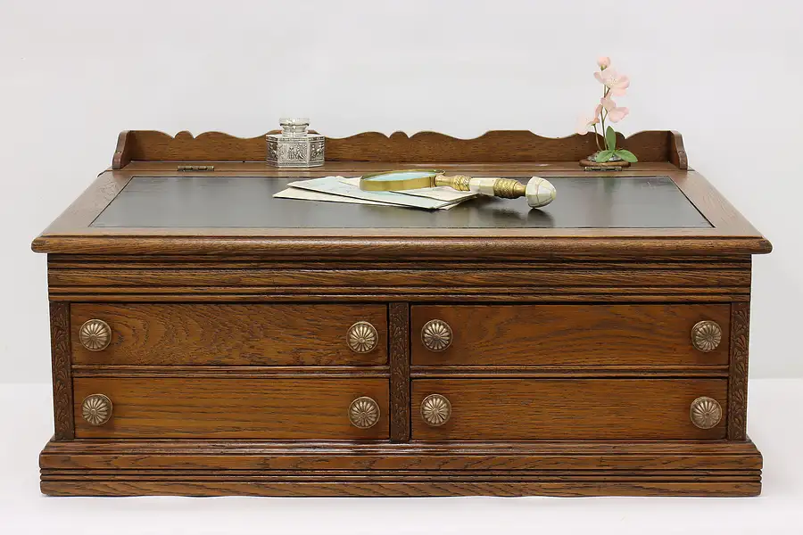 Main image of Victorian Antique Store Spool Cabinet & Desk, Jewelry Chest