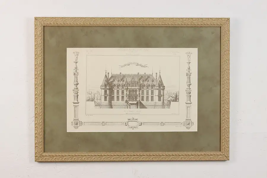 Main image of Château D'Esclimont Antique 1874 Original Engraving 30.5"