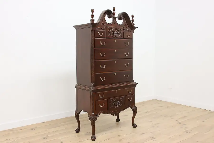 Main image of Georgian Design Vintage Highboy Tall Chest on Chest, Link