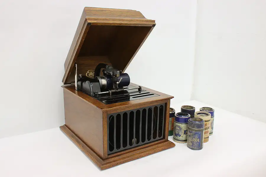 Main image of Edison Antique Oak Tabletop Amberola 30 Cylinder Phonograph