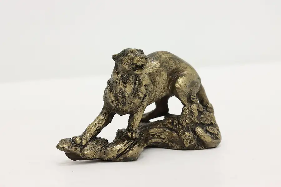 Main image of Mountain Lion Vintage Bronze Sculpture, Shoop