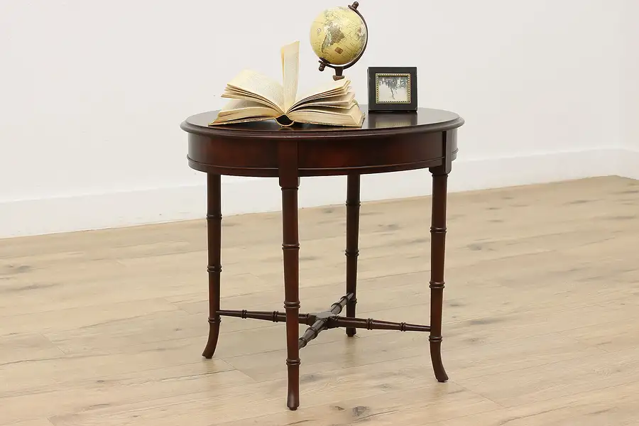 Main image of Georgian Design Oval Mahogany Coffee or End Table, Hickory