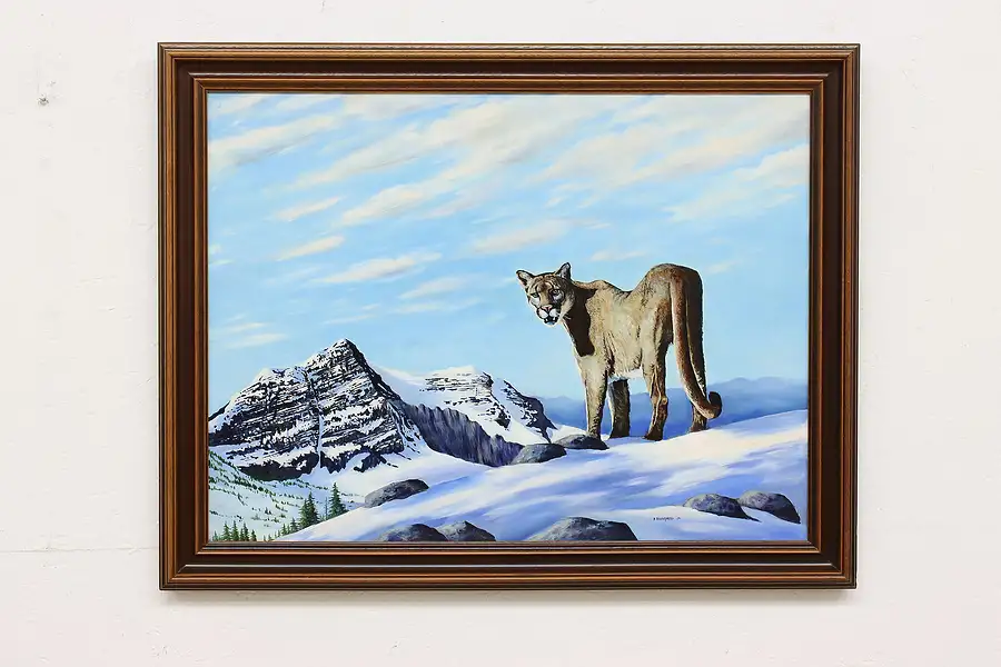 Main image of Mountain Lion Vintage Original Painting Zilverberg 33"