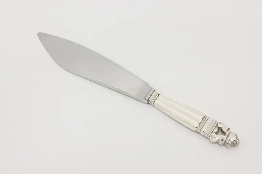 Main image of Danish Acorn Sterling Silver Cake Knife, Georg Jensen