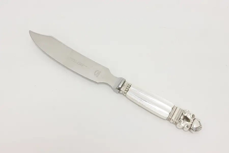 Main image of Danish Acorn Sterling Silver Cheese Knife, Georg Jensen