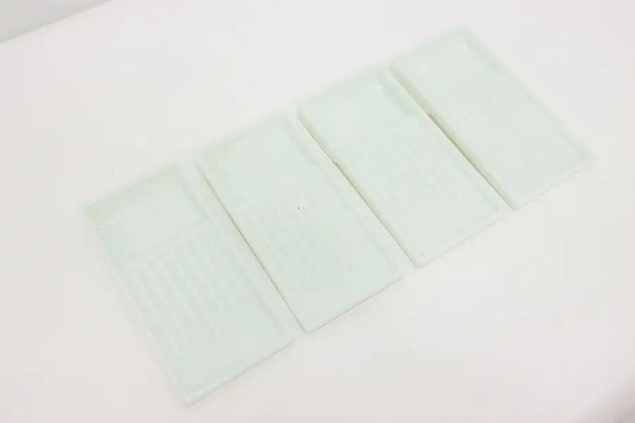 Main image of Set of Four Antique Milk Glass Dental Trays American Cabinet