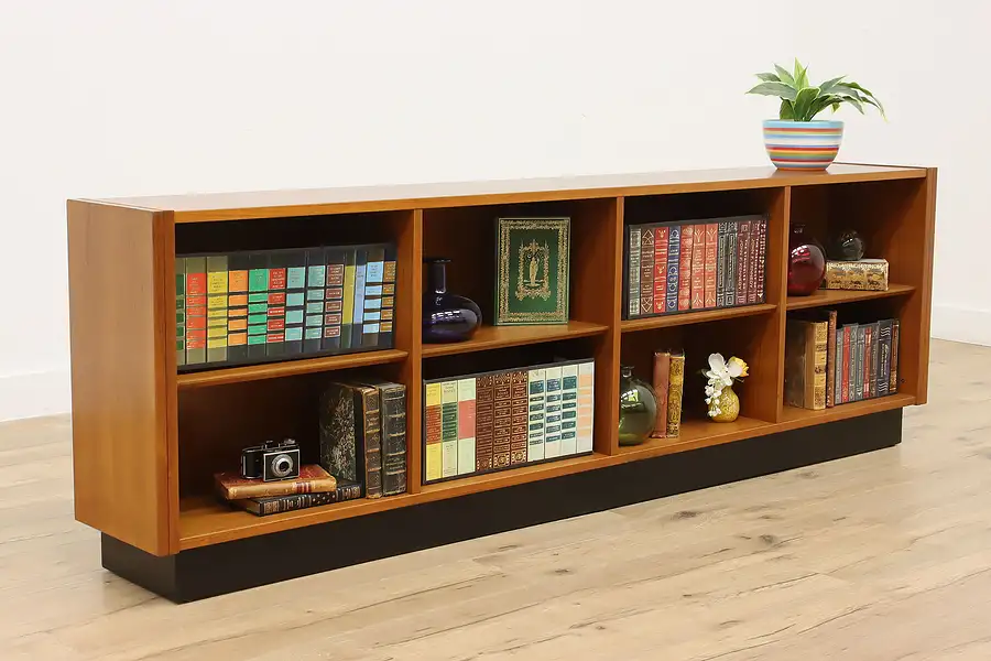 Main image of Midcentury Modern Vintage Danish Teak Bookshelf TV Console