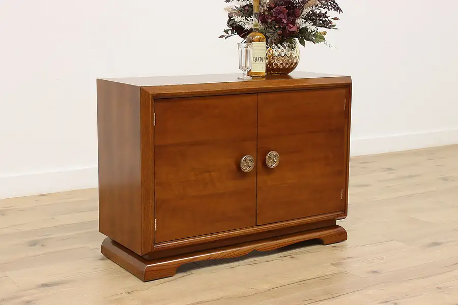 Main image of Midcentury Modern Vintage Walnut Credenza, TV or Bar Console