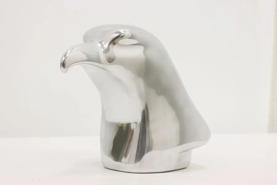 Main image of Hoselton Vintage Aluminum Eagle Head Sculpture