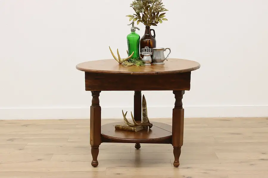 Main image of Farmhouse Antique Walnut & Pine Game or Breakfast Table