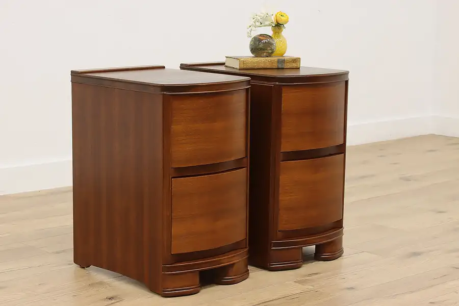 Main image of Pair of Midcentury Modern Vintage Nightstands or End Tables