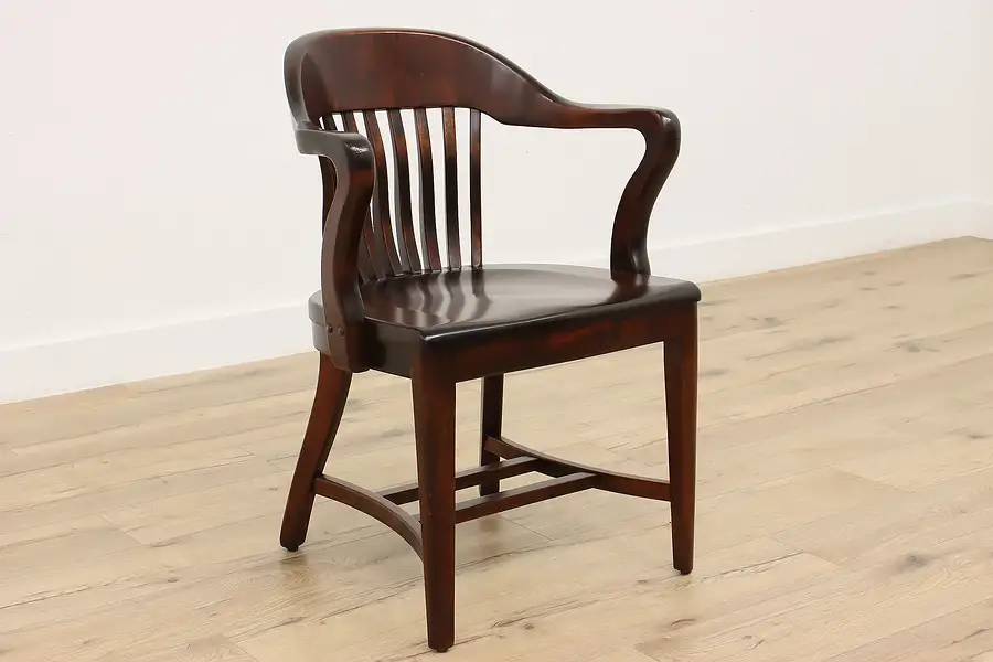 Main image of Traditional Antique Birch Office or Library Desk Chair