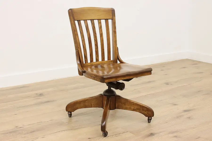 Main image of Traditional Vintage Adjustable & Swivel Library Desk Chair