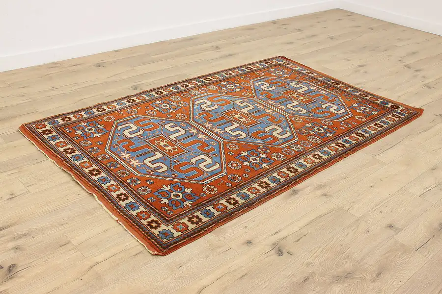 Main image of Oriental Romanian Vintage 5 x 8 Wool Rug