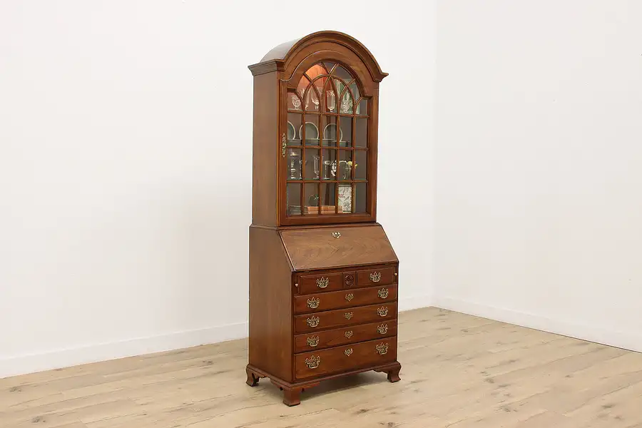 Main image of Georgian Design Vintage Secretary Desk Bookcase Thomasville