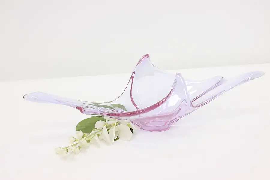 Main image of Murano Blown Purple Glass Vintage Centerpiece Sculpture