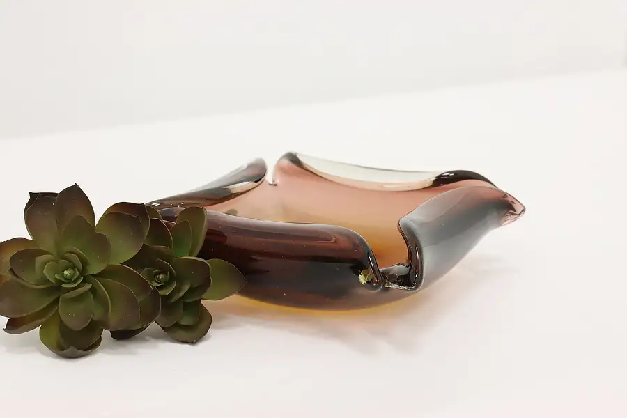 Main image of Midcentury Modern Vintage Blown Glass Ashtray or Dish