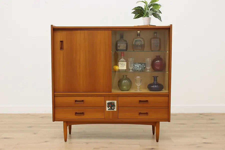 Main image of Midcentury Modern Vintage Danish Teak Display Cabinet