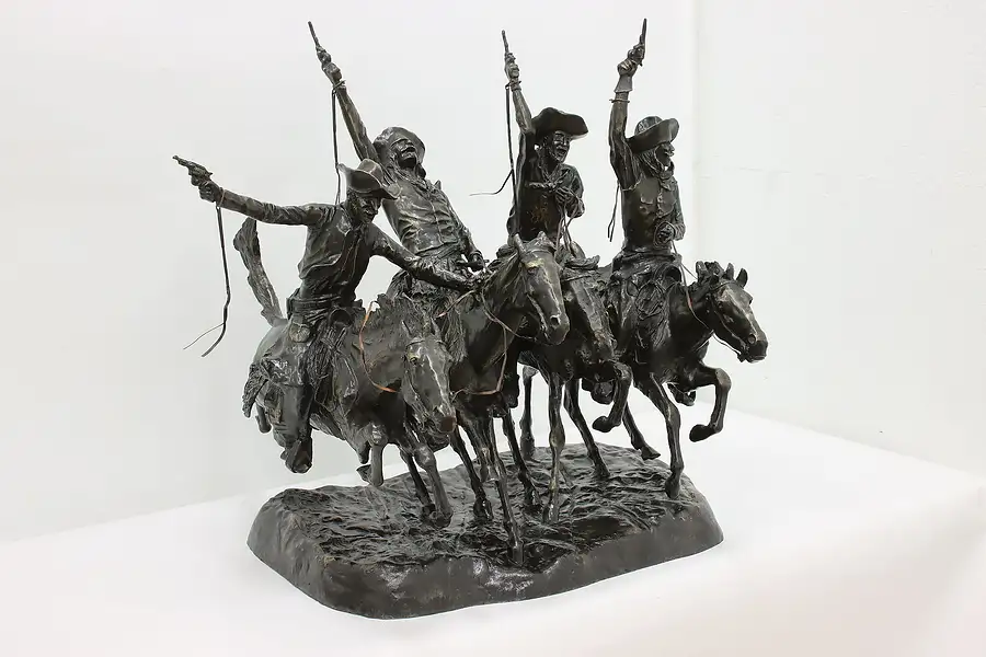 Main image of Coming Through The Rye Bronze Sculpture after Remington