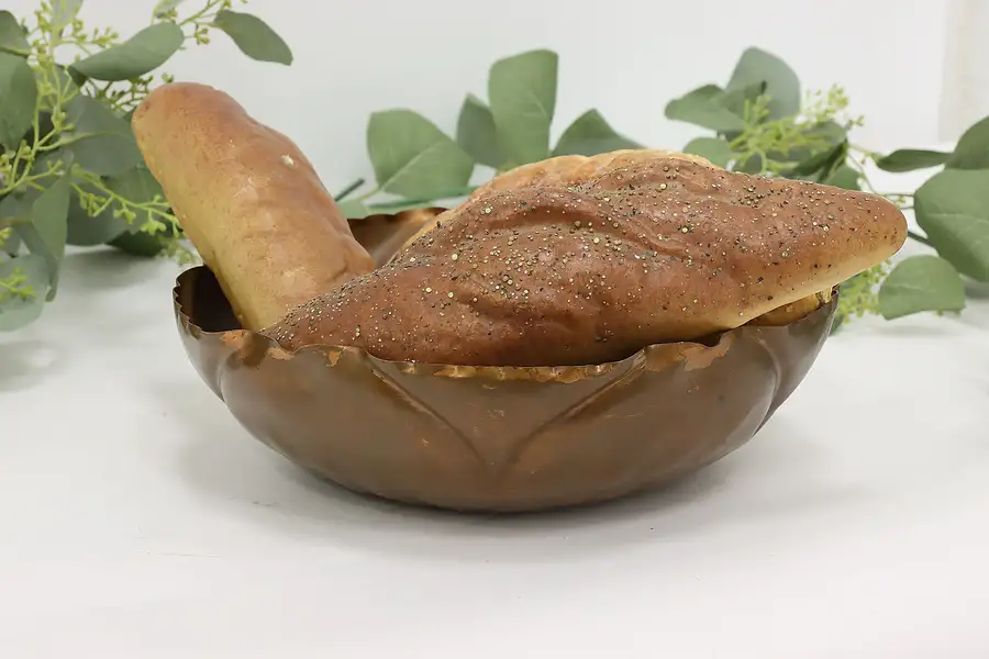 Main image of Farmhouse Vintage Flower Shaped Copper Kitchen Bowl