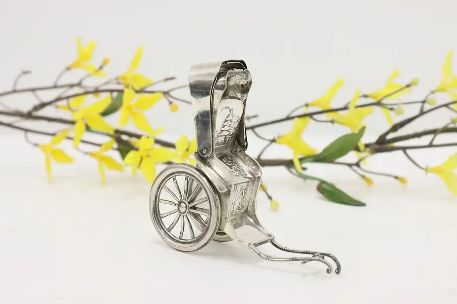 Main image of Japanese Vintage Sterling Traditional Carriage Salt Shaker