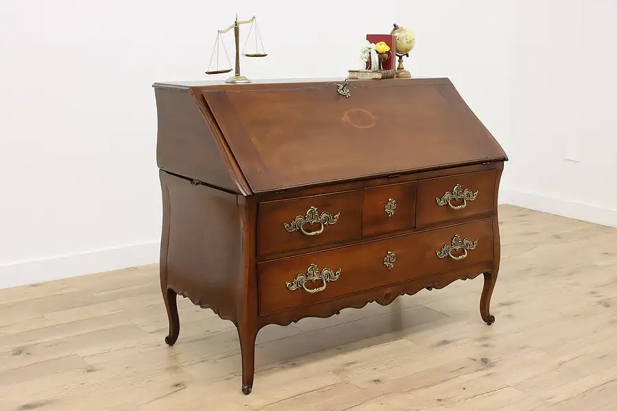 Main image of French Antique 1770 Walnut Secretary Desk, Secret Drawers