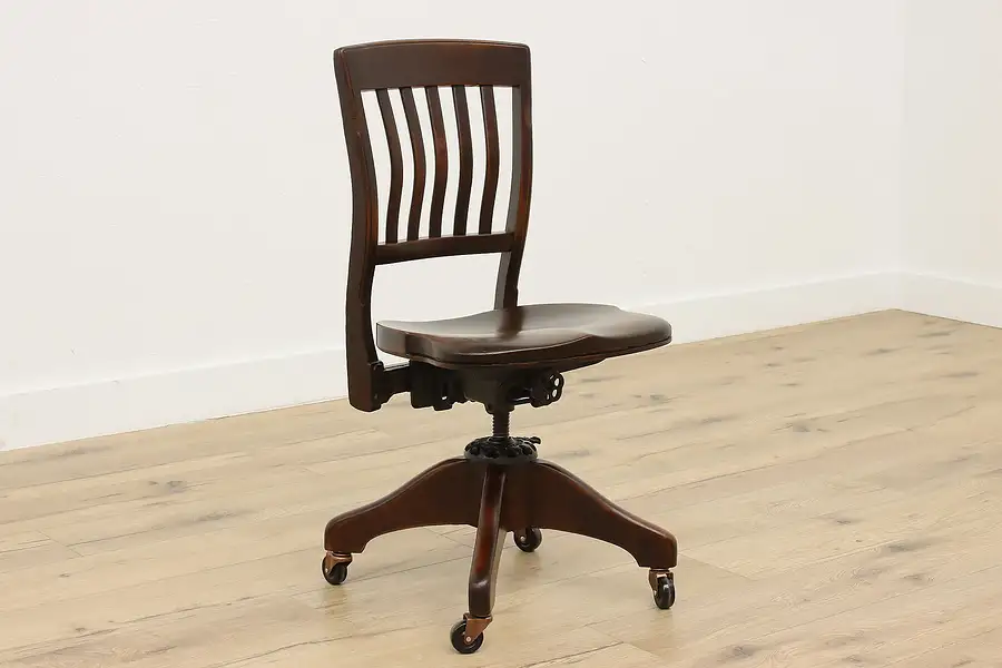 Main image of Milwaukee Antique Adjustable & Swivel Office Desk Chair