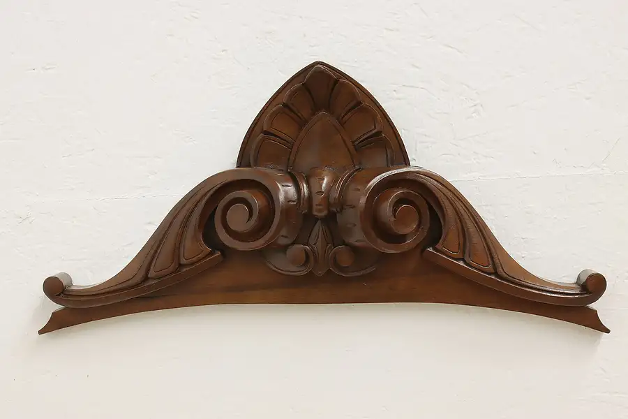 Main image of Victorian Antique Carved Walnut Wall Salvage Crest