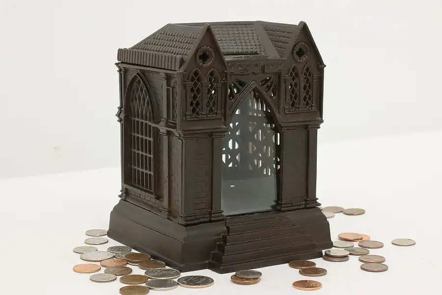 Main image of Cathedral Antique Cast Iron Coin Bank