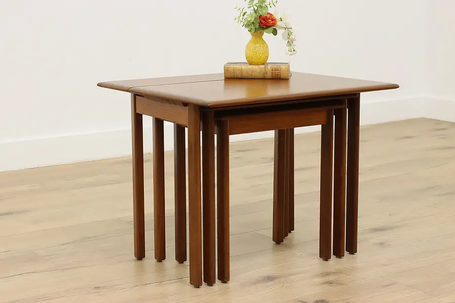 Main image of Midcentury Modern Vintage Aase Mobler 3 pc. Nesting Tables Set