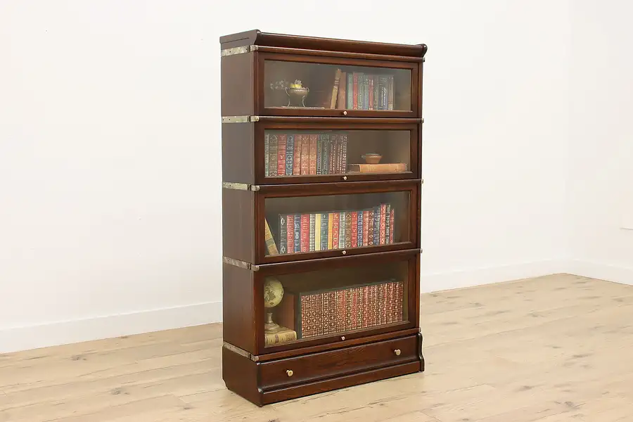 Main image of Arts & Crafts Antique 4 Stack Bookcase or Display, Globe