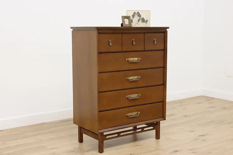 Main image of Midcentury Modern Vintage Walnut Chest or Dresser, Bassett