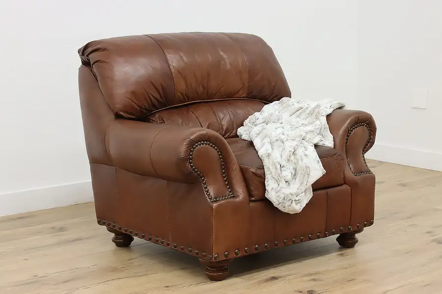 Main image of Large Vintage Leather Club Chair, Leatherworks