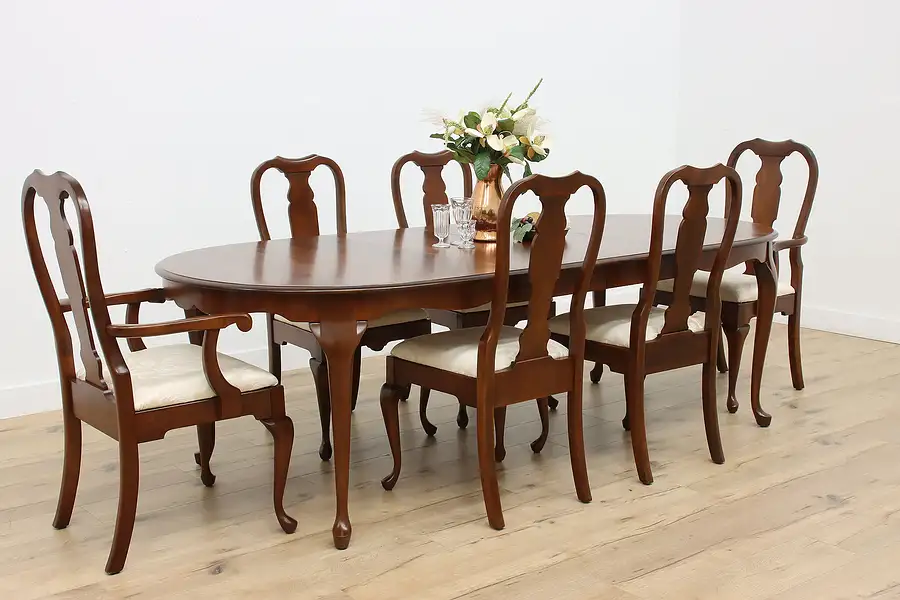 Main image of Cherry Vintage Dining Table Set 6 Chairs, Pennsylvania House