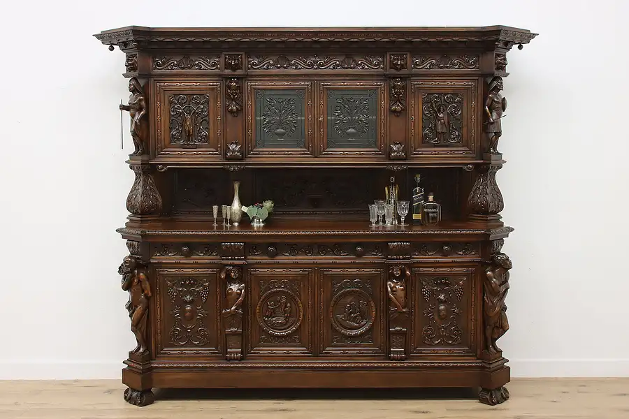 Main image of Renaissance Antique Backbar or Sideboard, Grills, Sculptures