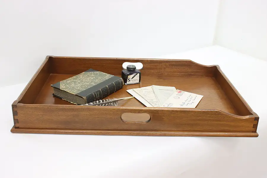 Main image of Traditional Vintage Mahogany Butler or Tea Tray, Bartley