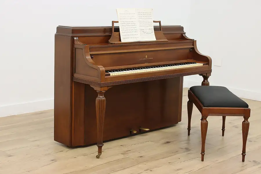 Main image of Steinway Vintage Mahogany Upright Model 40 Piano & Bench