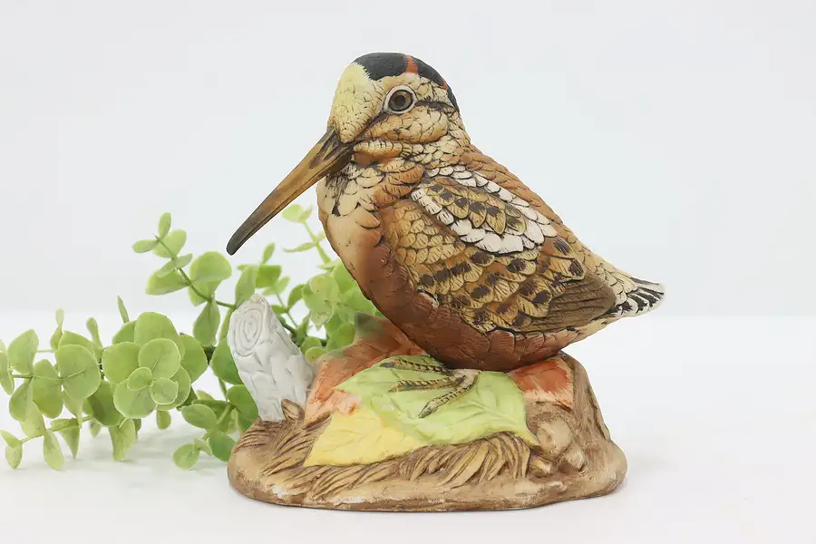 Main image of Painted Ceramic Vintage Woodcock Sculpture, Lefton