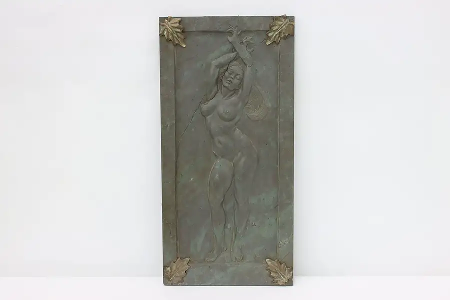 Main image of Nude Dancer Vintage Carved Slate Relief Plaque, Williams