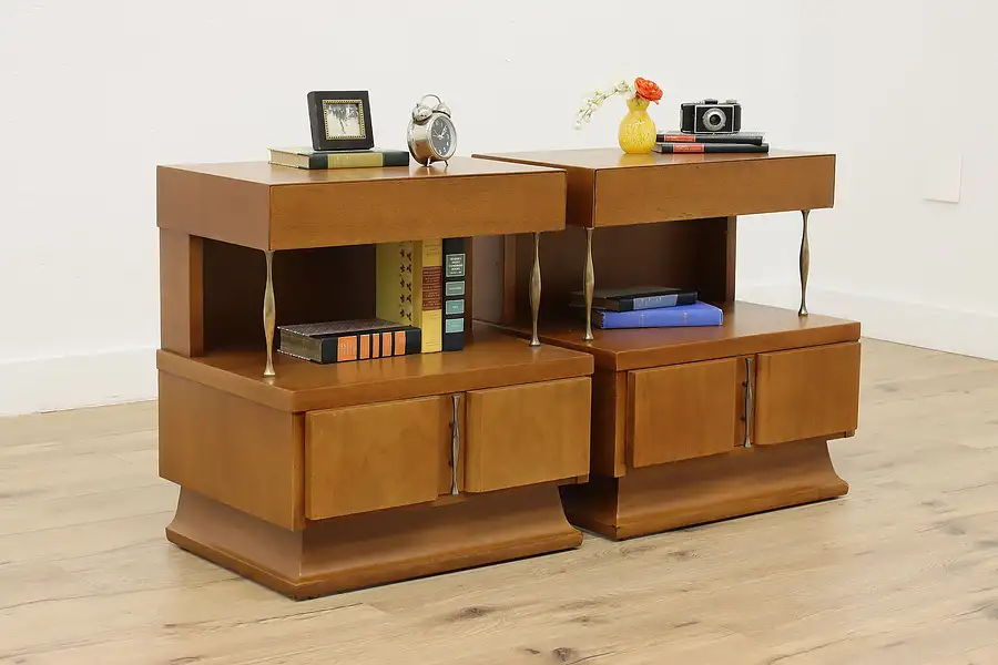 Main image of Pair of Midcentury Modern Vintage Nightstands, Martinsville